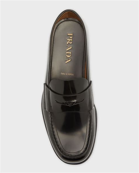 logo penny loafer prada|Prada penny loafers men's.